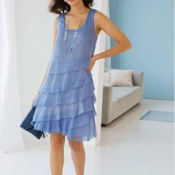 Robe à Volants Qualité Tissée