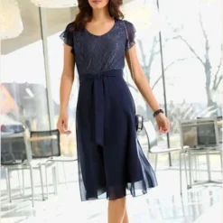 Robe évasée Qualité Tissée