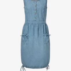 Robe Légère En Imitation Denim Avec Col Rond -Feminisca Soldes Magasin 015.00BB205035 A56.001