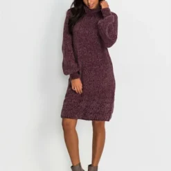 Robe En Tricot Maille Chenille Douce