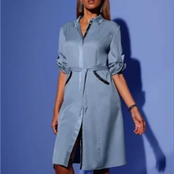 Robe Manches Retroussables