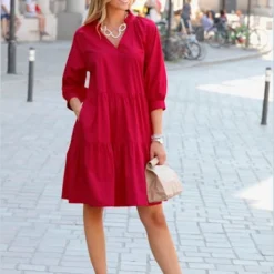 Robe à Effet étagé Qualité Tissée