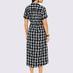 Robe Patte De Boutonnage Sur Toute La Longueur -Feminisca Soldes Magasin 033.00F0130047 B08.001