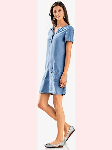 Robe En Jean Look Décontracté Tendance 4 Robe En Jean Look Décontracté Tendance – Image 4