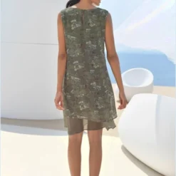 Robe D'été Sans Manche Doublure Effet Tulle