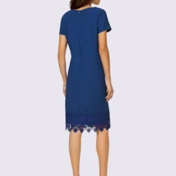 Robe évasée Mélange De Matières Facile D'entretien -Feminisca Soldes Magasin 054.00PRO30045 B08.001