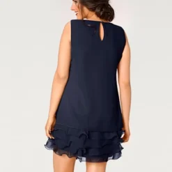 Robe De Cocktail Qualité Crêpe Légère Et Fluide -Feminisca Soldes Magasin 076.99EXT64042 A09.054