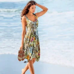 Robe Imprimée Imprimé Estival Exotique