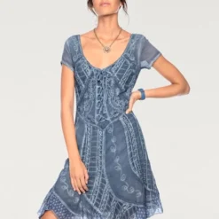 Robe Brodée Look Romantique -Feminisca Soldes Magasin 086.99EXT64042 A09.066