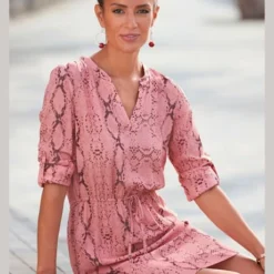 Buffalo Robe Chemisier Robe Tunique, Patte De Boutonnage