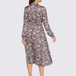 Robe Imprimée Lien à Nouer à L'encolure -Feminisca Soldes Magasin 104.00ZUK66546 B08.001