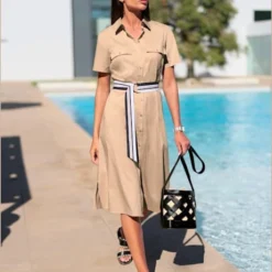 Robe-chemisier Qualité Tissée