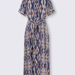 Robe Imprimée Patte De Boutonnage Sur Toute La Longueur -Feminisca Soldes Magasin 108.00ZUK66545 B73.001