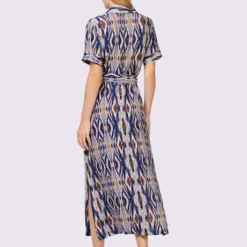 Robe Imprimée Patte De Boutonnage Sur Toute La Longueur -Feminisca Soldes Magasin 108.00ZUK66545 B74.001