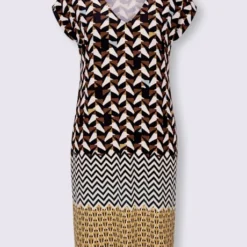 Robe En Jersey Superbe Motif Graphique 7 Robe En Jersey Superbe Motif Graphique -Feminisca Soldes Magasin 111.00ZUK66645 B10.001