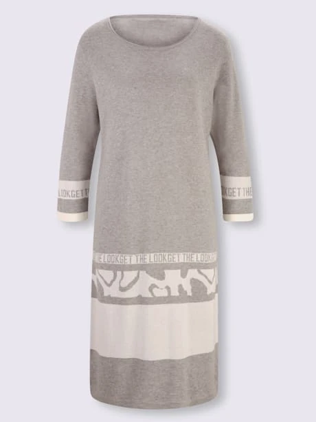 Robe En Tricot Manches 3/4 Mode 4 Robe En Tricot Manches 3/4 Mode – Image 4