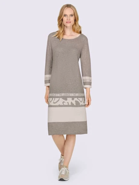 Robe En Tricot Manches 3/4 Mode 2 Robe En Tricot Manches 3/4 Mode – Image 2