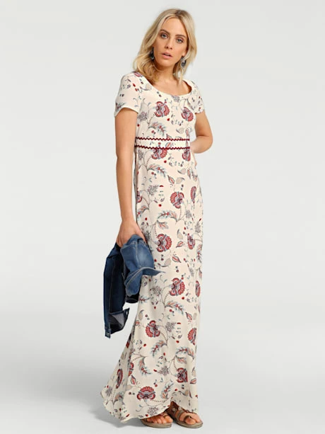 Robe Imprimée Motif Floral Fantaisie Tendance 1 Robe Imprimée Motif Floral Fantaisie Tendance