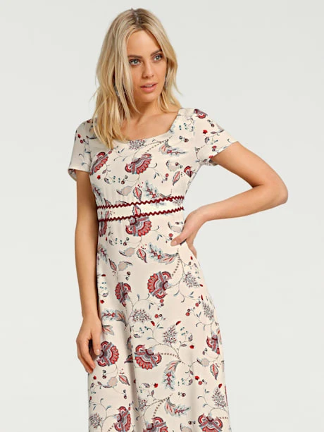 Robe Imprimée Motif Floral Fantaisie Tendance 2 Robe Imprimée Motif Floral Fantaisie Tendance – Image 2