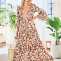 Robe Imprimée Agréable à Porter