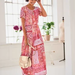 Robe Imprimée Coupe Extra-longue Tendance