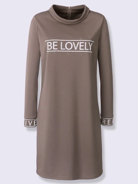 Robe En Jersey Inscription Avec Petites Pierres Brillantes Fantaisie 1 Robe En Jersey Inscription Avec Petites Pierres Brillantes Fantaisie