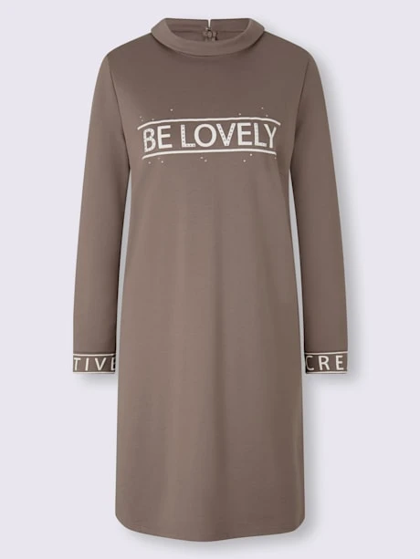 Robe En Jersey Inscription Avec Petites Pierres Brillantes Fantaisie 4 Robe En Jersey Inscription Avec Petites Pierres Brillantes Fantaisie – Image 4