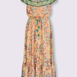 Robe Imprimée Peut être Porté En Encolure Ronde Ou Carmen -Feminisca Soldes Magasin 125.00ZUK66647 B22.001