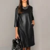 Robe En Imitation Cuir Imitation Cuir Souple