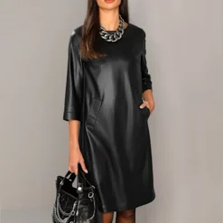 Robe En Imitation Cuir Imitation Cuir Souple