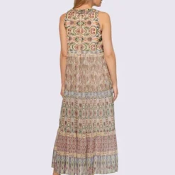 Robe Imprimée Pierres Fantaisie Le Long De L'encolure -Feminisca Soldes Magasin 128.00ZUK66647 B36.001