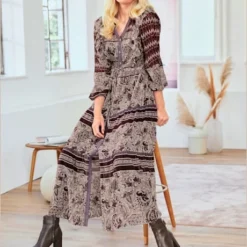 Robe Imprimée élégant Imprimé Paisley