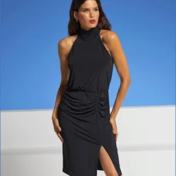 Robe En Jersey Col Montant Tendance