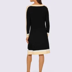 Robe En Tricot Détails Contrastés -Feminisca Soldes Magasin 137.00ZUK66547 B26.001