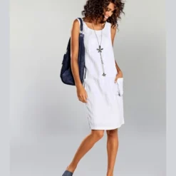 Robe En Lin Coupe évasée Tendance