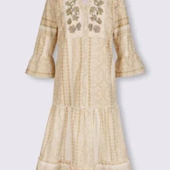 Robe Imprimée Superbe Broderie Florale -Feminisca Soldes Magasin 142.00ZUK66647 B25.002