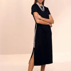 Robe En Jersey à Encolure Ronde