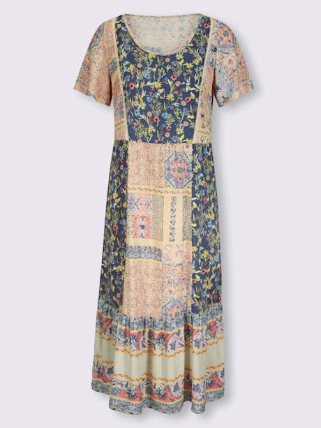 Robe Imprimée Imprimé Patchwork 4 Robe Imprimée Imprimé Patchwork – Image 4