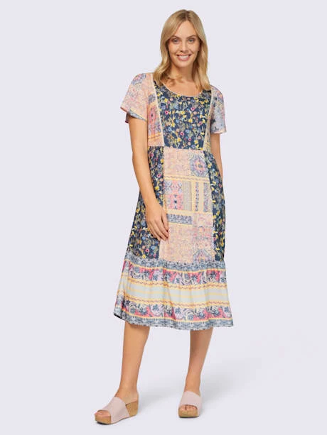 Robe Imprimée Imprimé Patchwork 2 Robe Imprimée Imprimé Patchwork – Image 2