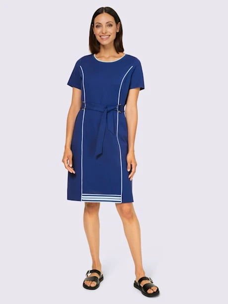 Robe Légère Col Rond Contrasté 2 Robe Légère Col Rond Contrasté – Image 2