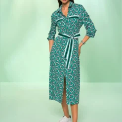 Robe Imprimée élégant Imprimé Chaîne