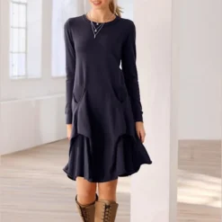 Robe En Tricot Avec Poches