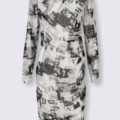 Robe En Maille Qualité Maille Imprimée -Feminisca Soldes Magasin 155.00ZUK66547 B06.001