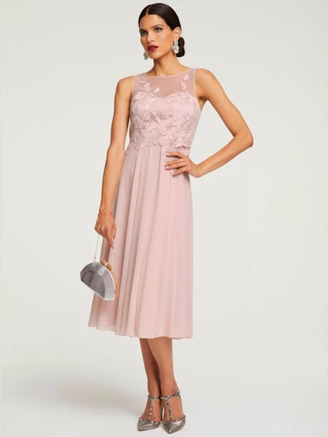 Robe De Cocktail Fermeture Boutonnée Dans Le Cou 2 Robe De Cocktail Fermeture Boutonnée Dans Le Cou – Image 2