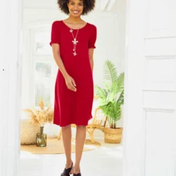 Robe En Jersey Viscose Douce Et Fluide