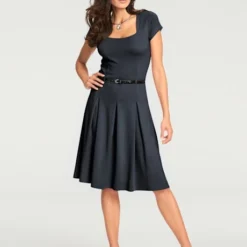 Robe En Jersey Look Féminin Avec Ceinture