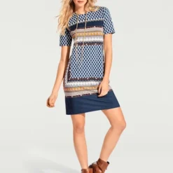 Robe En Jersey Imprimé Tendance