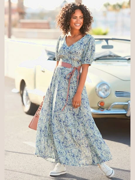 Buffalo Robe Longue Encolure En V Dégagée