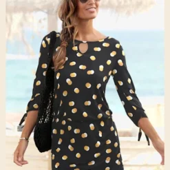 Buffalo Robe En Jersey Robe D'été Courte à Manches 3/4