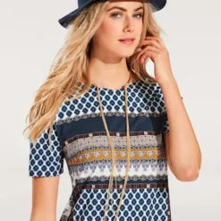 Robe En Jersey Imprimé Tendance -Feminisca Soldes Magasin 494.99EXT64042 A09.072